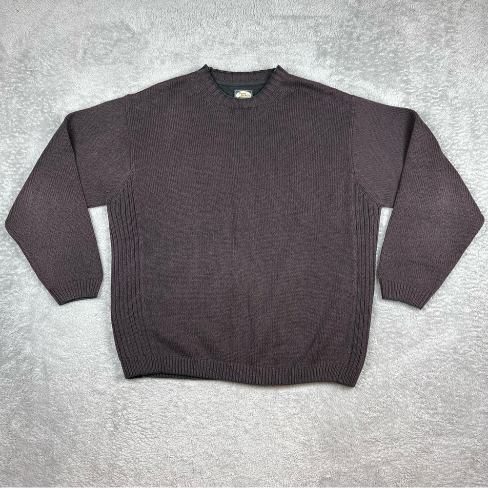 Tommy Bahama Vintage Sweater Men's Large Crewneck Wool Cotton Brown